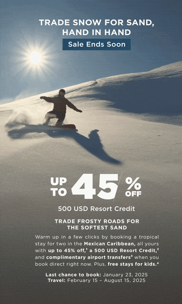 TRADE SNOW FOR SAND HAND IN HAND. Sale Ends Soon. Up to 45% Off